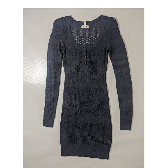 Aeropostale Dresses & Skirts - USED - Size M Juniors Aeropostale 1/4 Button Down Dress Cotton Blend Black
